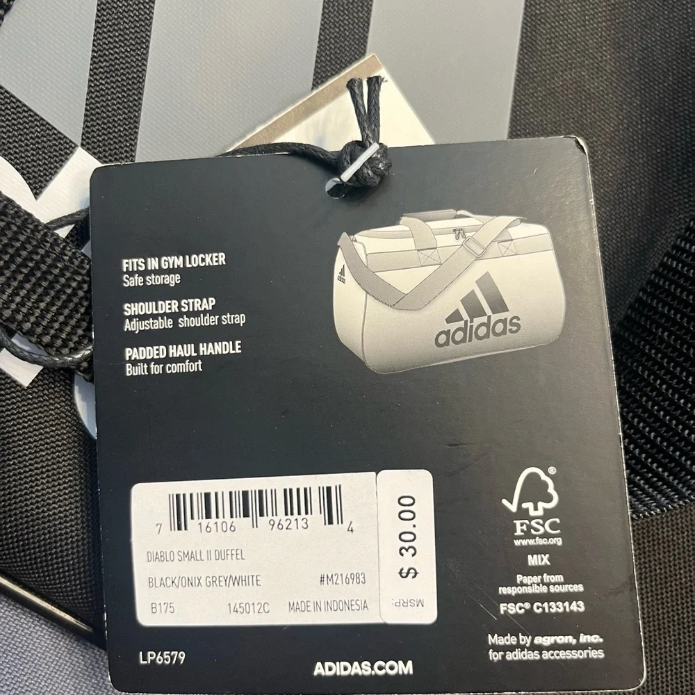 NWT Adidas Diablo Small II Duffel
